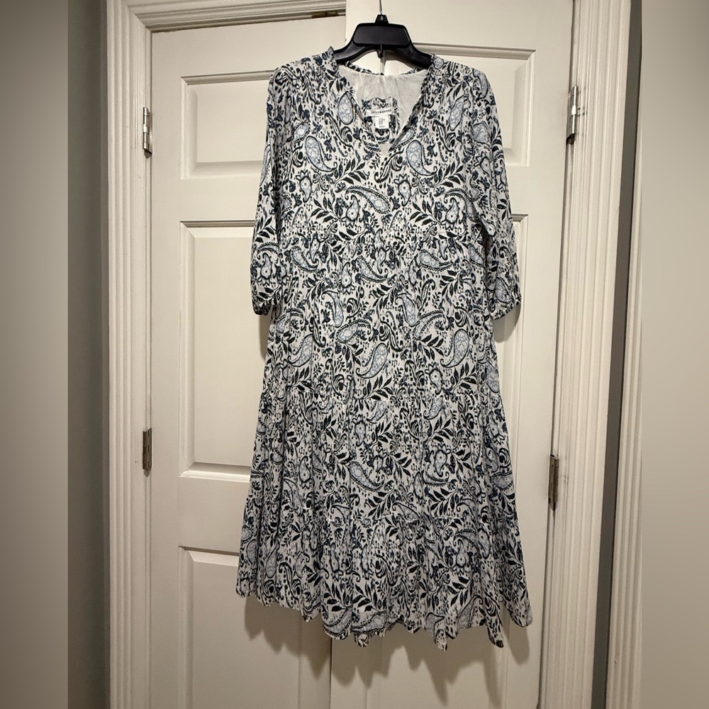 Lucky Brand Black and White V-Neck Sundress